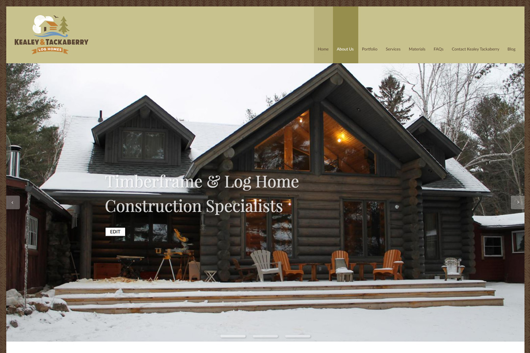 Ottawa Web Design – Log Home Builders Site