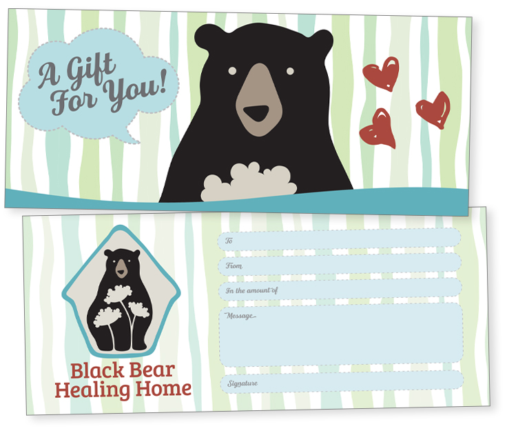 Image of gift card design for fine craft boutique